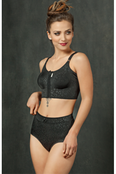 CALCINHA COM REFORÇO FRONTAL - DESIGN 20 pós parto46D - PRETO