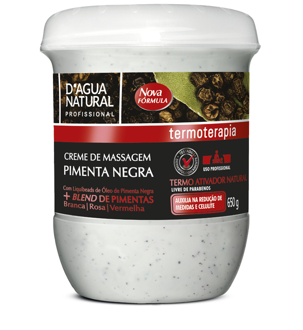 CREME DE MASSAGEM PIMENTA NEGRA 650G