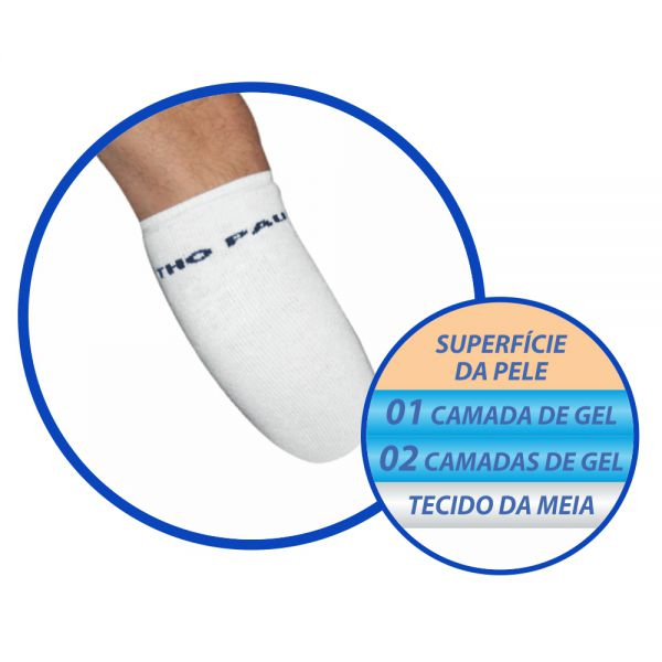 Meia Plus Revestida Com Duplo Gel Para Amputação Transtibial