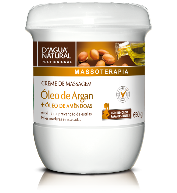 CREME DE MASSAGEM ÓLEO DE ARGAN E AMÊNDOAS 650G