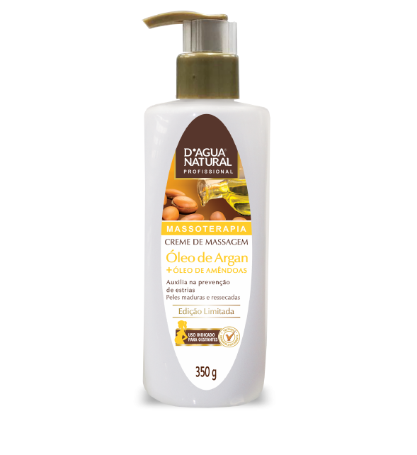 CREME DE MASSAGEM ÓLEO DE ARGAN E AMÊNDOAS