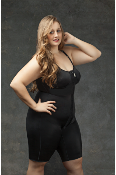 CINTA COMPLETA ACIMA DOS JOELHOS, COM BUSTO SEPARADO, MÉDIA COMPRESSÃO - PLUS SIZE